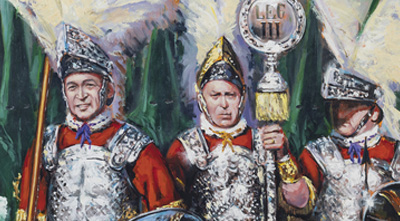 Javier Aguilar homenajea la feliz vuelta de la Virgen de la Esperanza Macarena en el cartel de los Armaos 2026